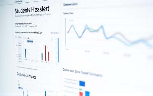 A dashboard showing charts and graphs of student performance data.